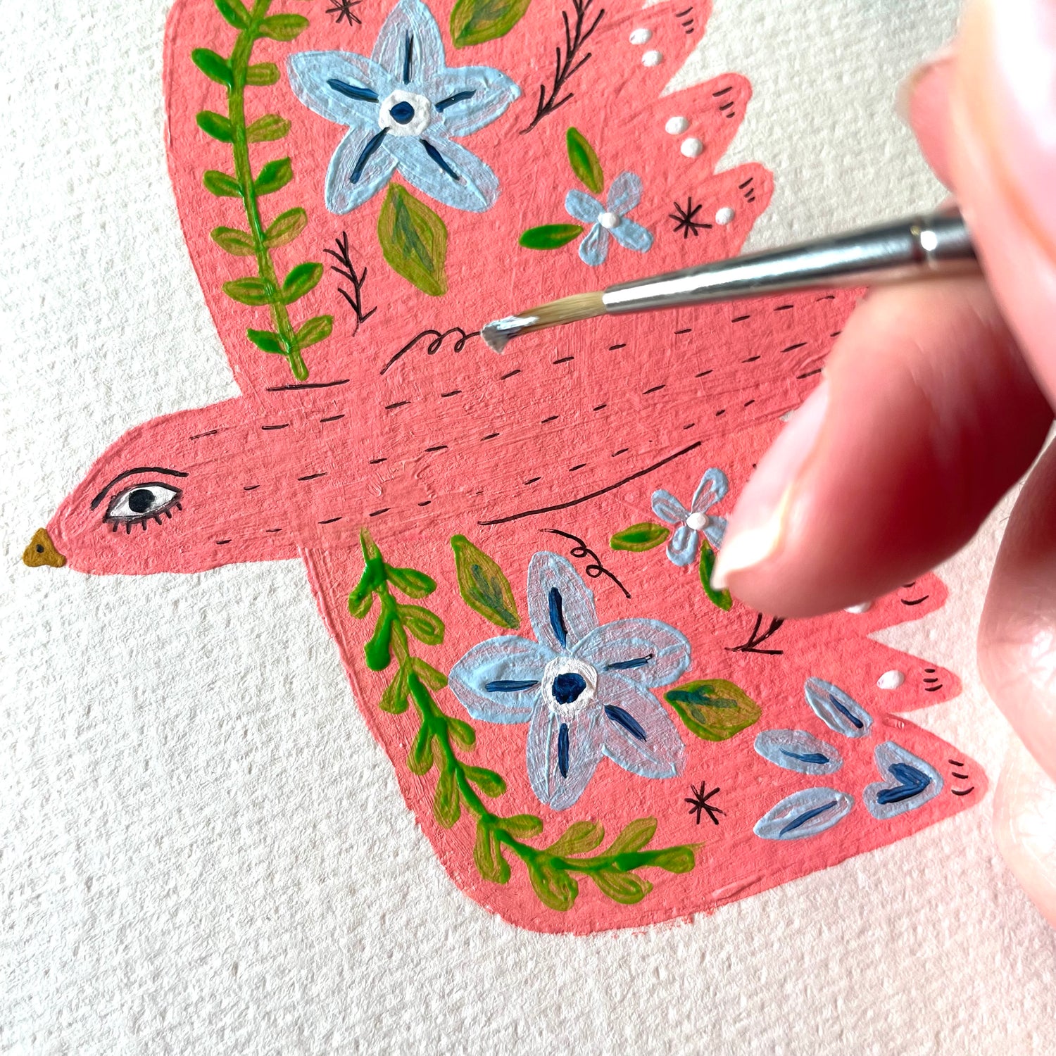 Pink Bird Plantable Notelet