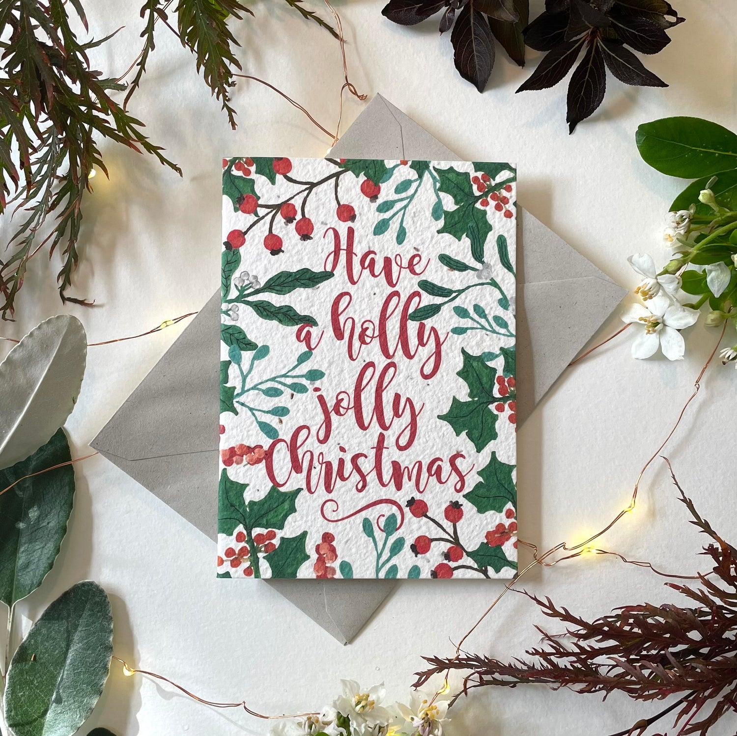 Holly Jolly Plantable Christmas Card