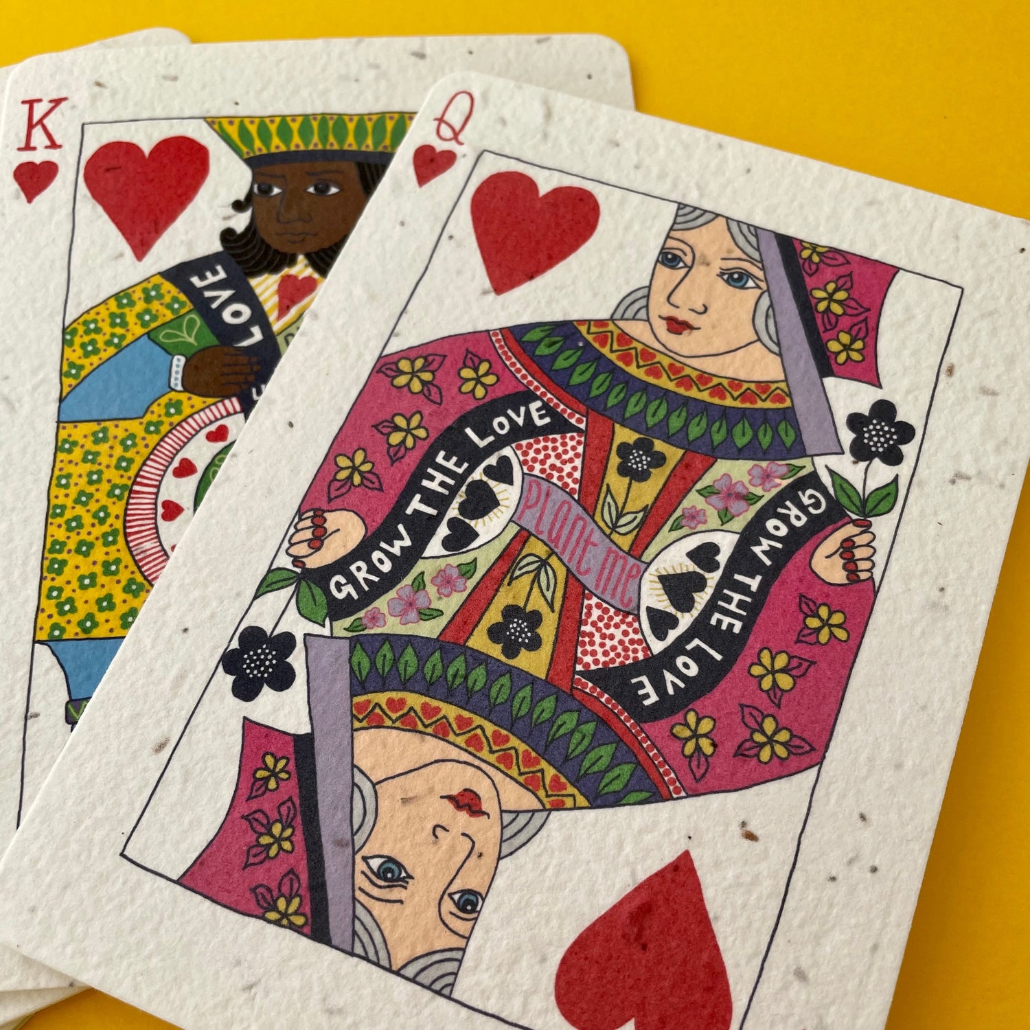 Queen of Hearts Plantable Card, White Queen