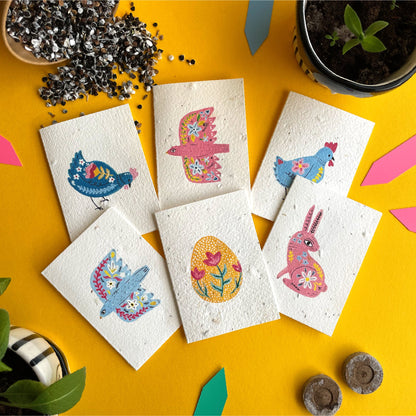 Happy Chicken Plantable Notelet