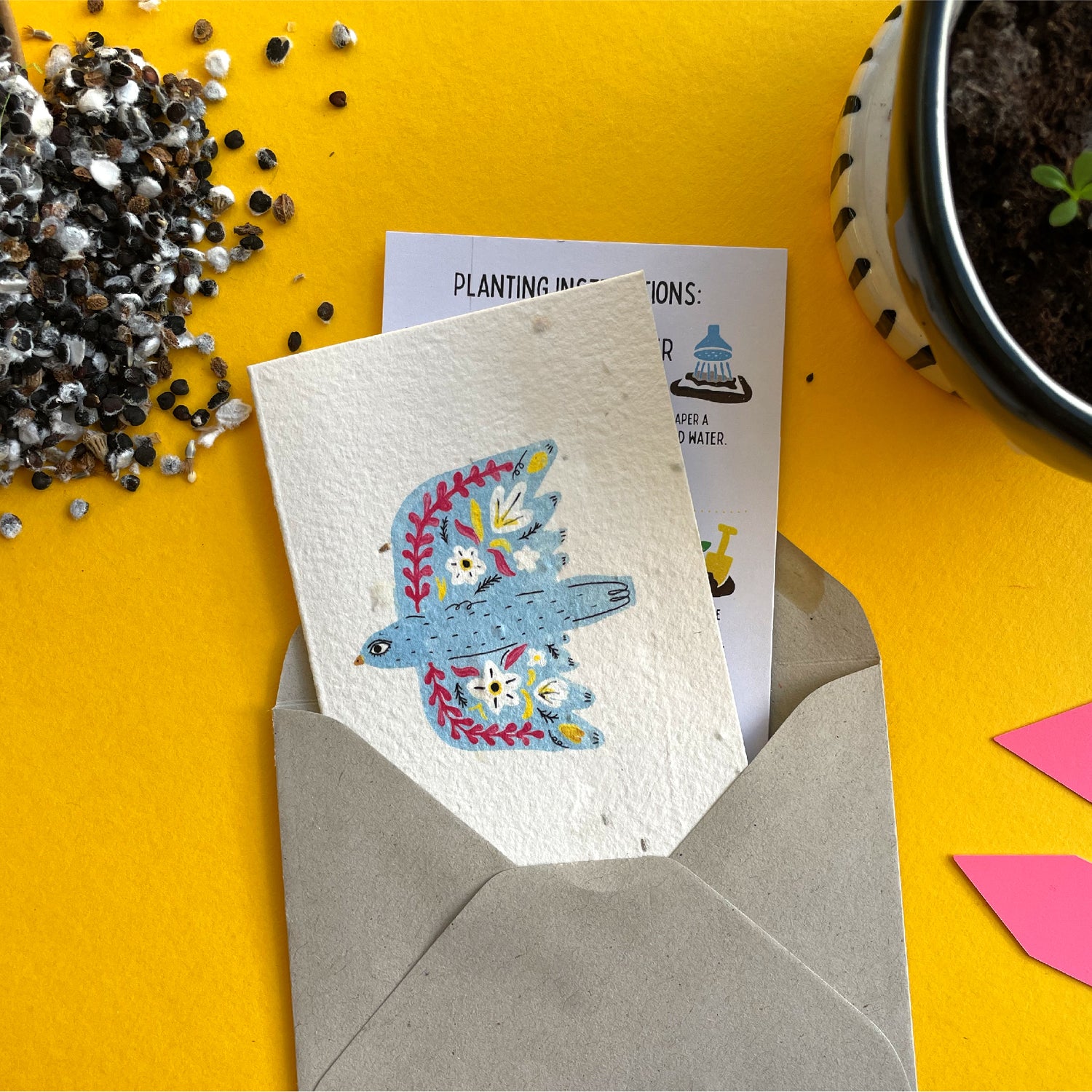 Blue Bird Plantable Notelet