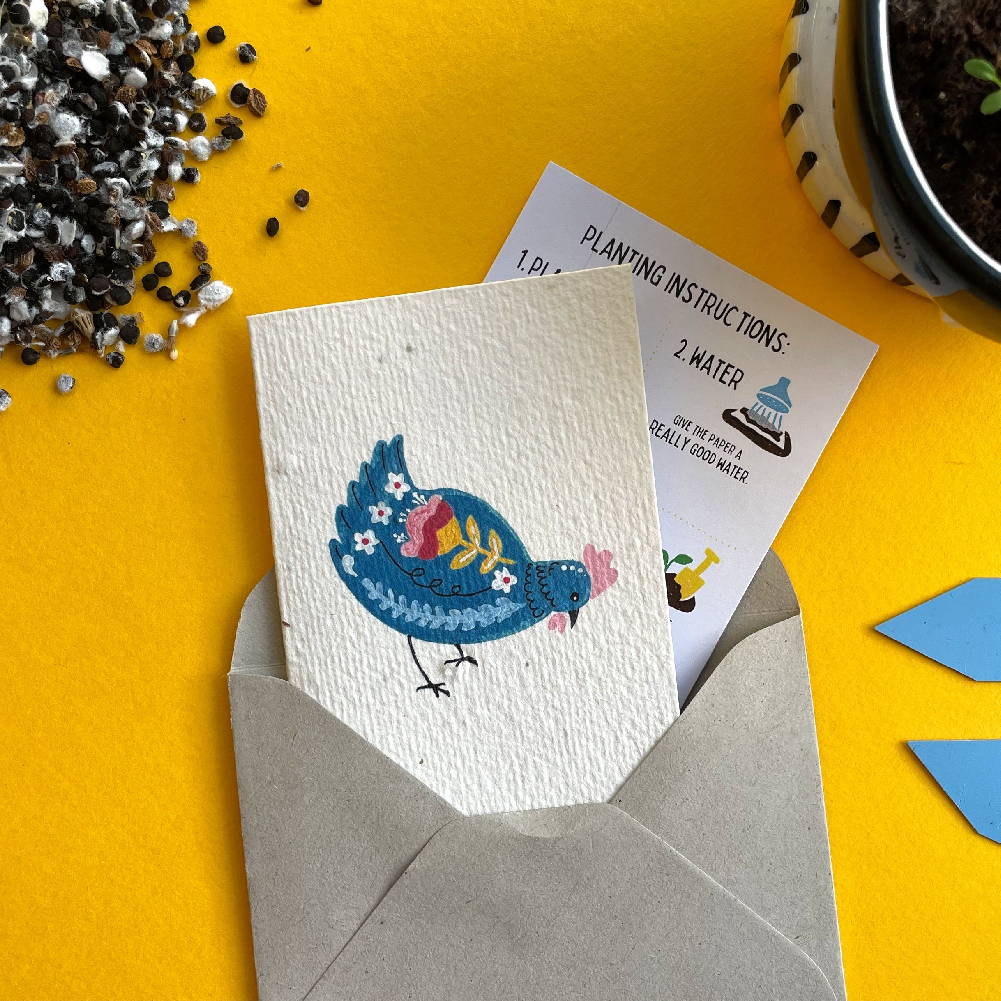 Pecking Chicken Plantable Notelet