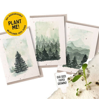 Forest Plantable Card Set of 3
