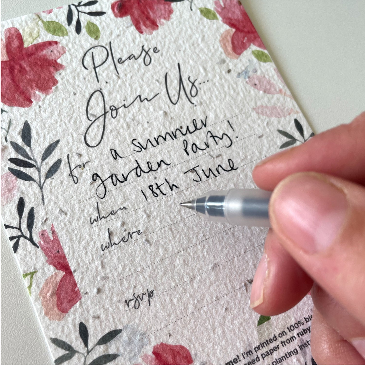 Roses Plant-a-Party Invitation Set