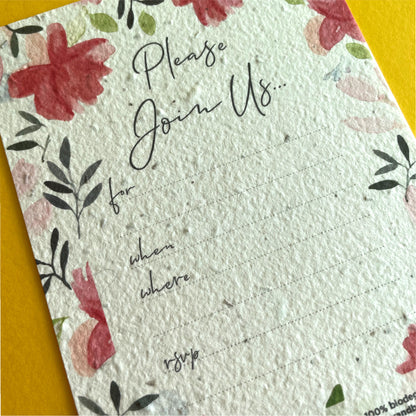Roses Plant-a-Party Invitation Set