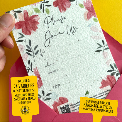 Roses Plant-a-Party Invitation Set