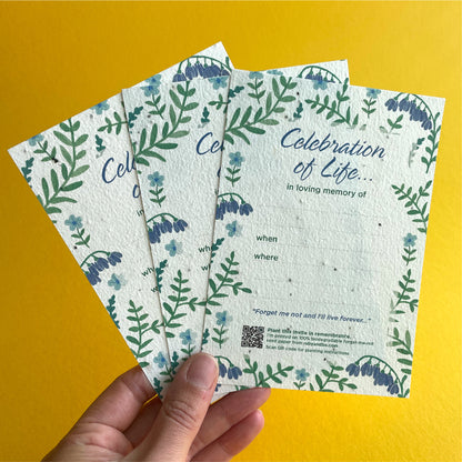 Celebration of Life Plantable Invitation Set
