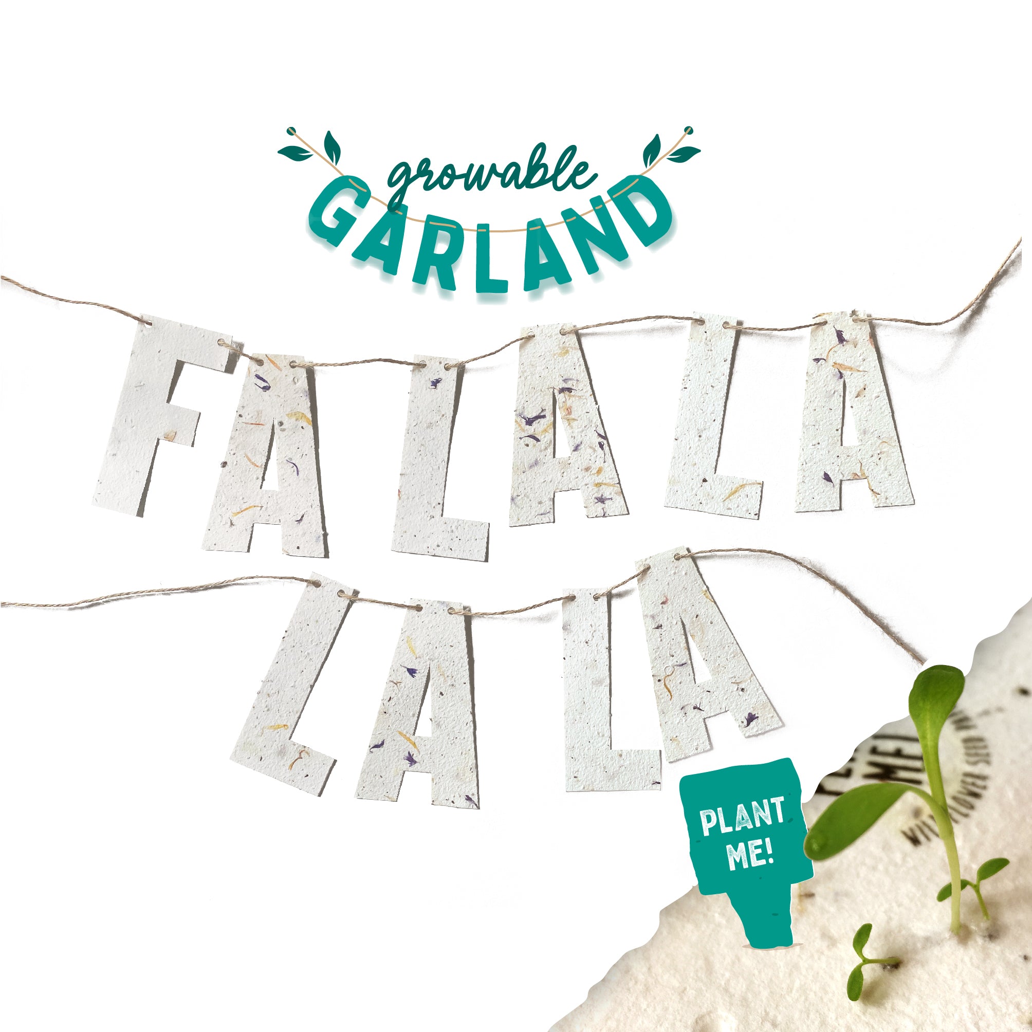 Fa La La La La Plantable Paper Garland