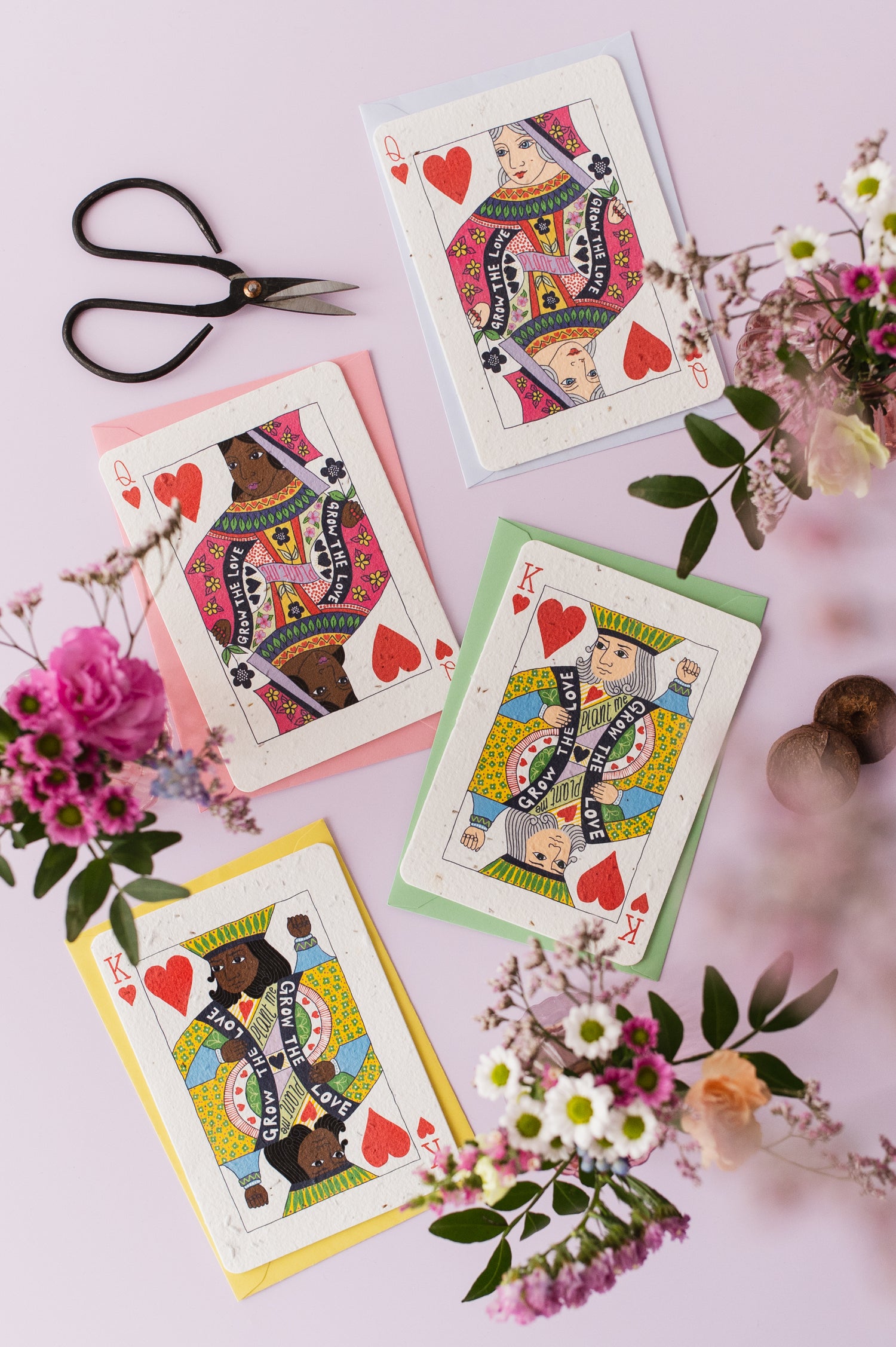 Queen of Hearts Plantable Card, White Queen