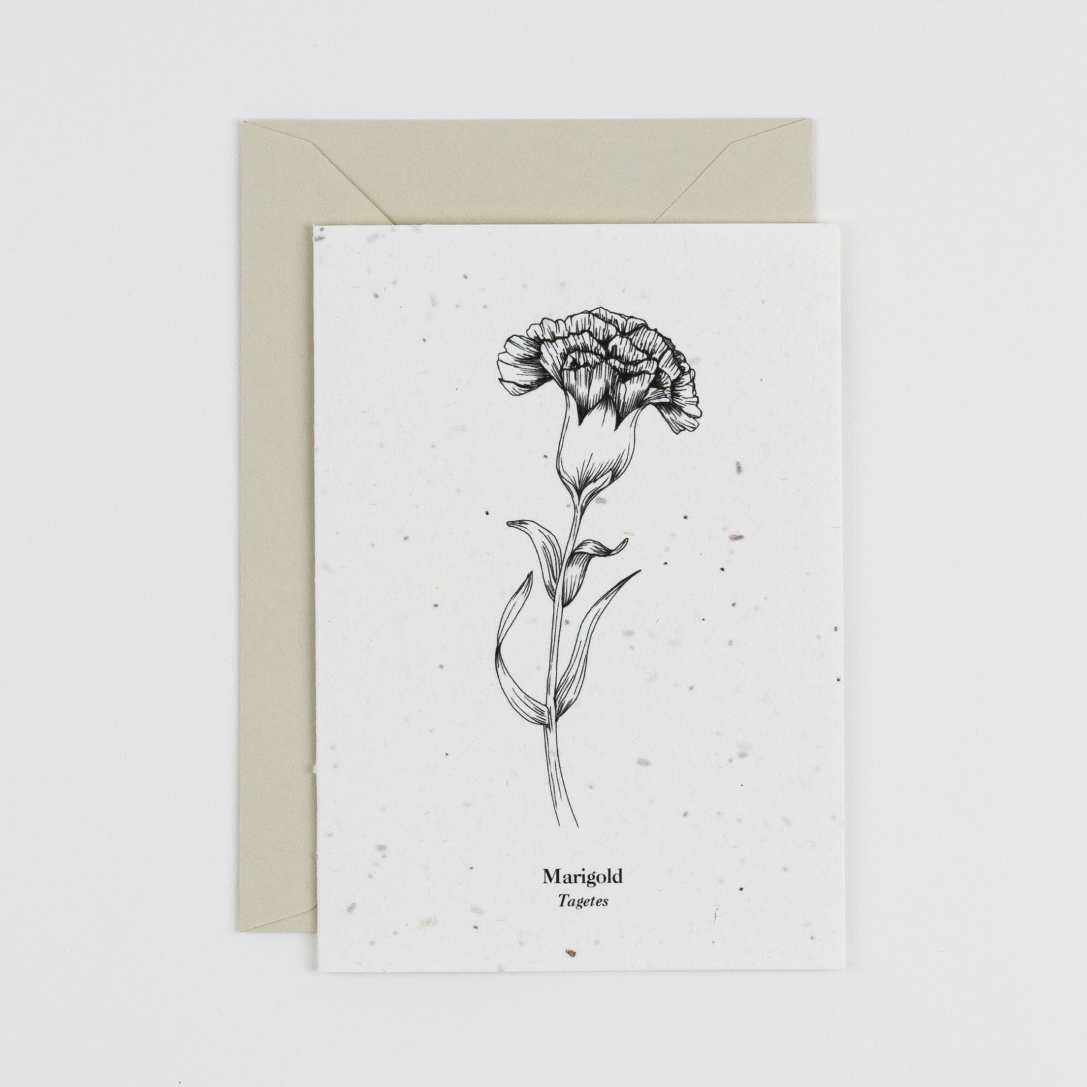 marigold plantable card