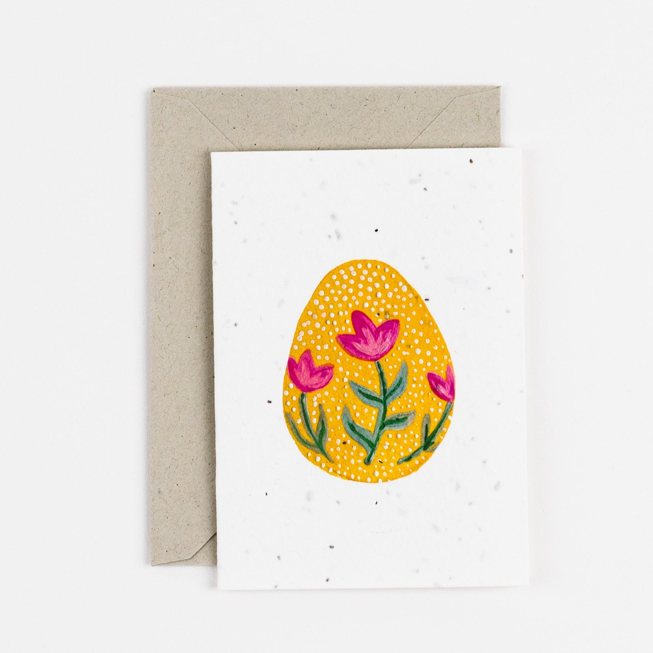 golden egg plantable notelet